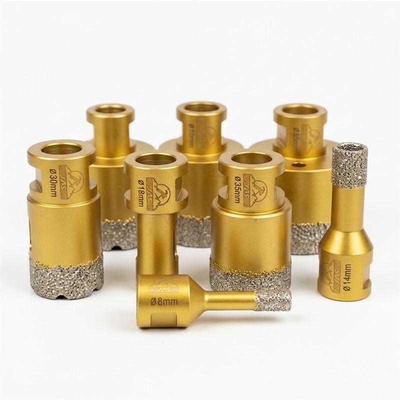 JAS Vacuum Brazed Diamond Core Drill Bits Set (8mm - 35mm)